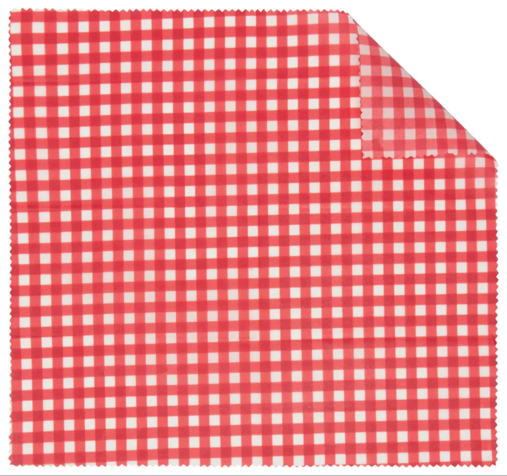 Gingham Dot and Stripe Beeswax Wrap Set of 3